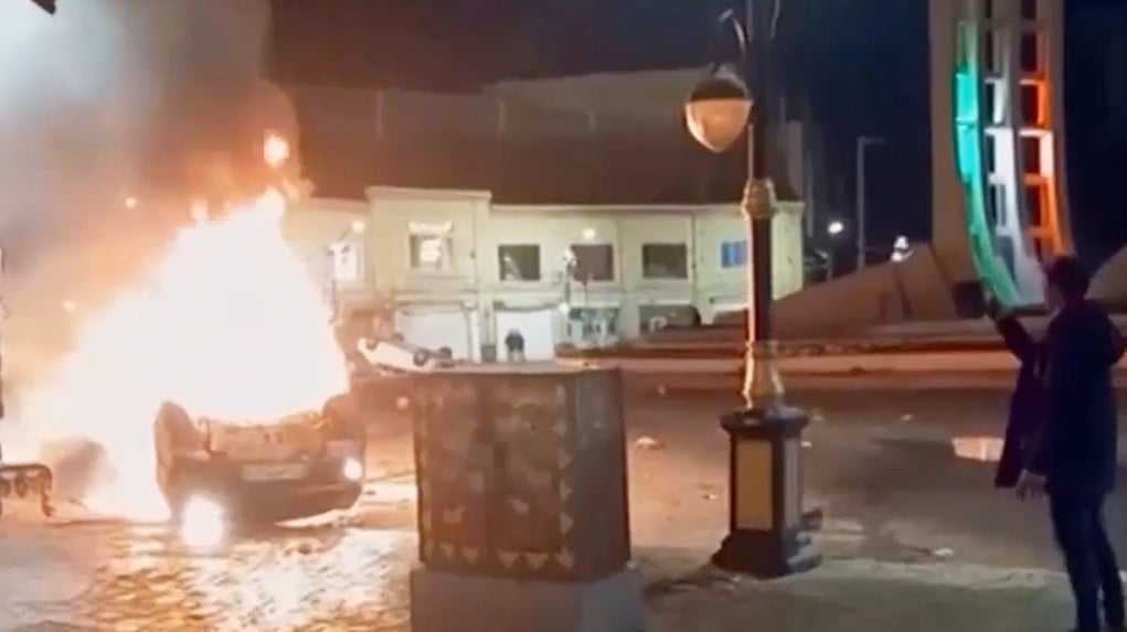 伊朗示威升級。(美聯社)