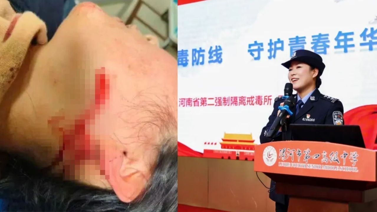 女警休班「空手奪白刃」 英勇阻行兇 頸流血險傷動脈