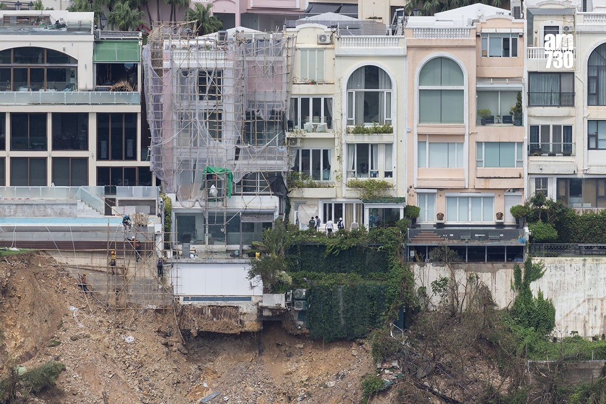 屋宇署2023年9月大規模巡查紅山半島臨海一帶獨立屋。(資料圖片/蘇文傑攝)