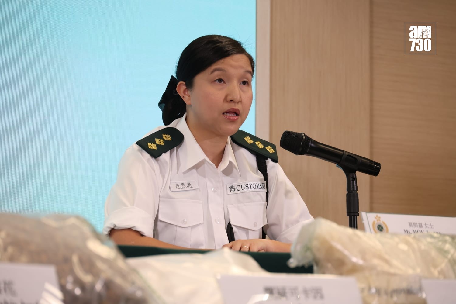 機場科空運貨物第三組指揮官莫與嘉。(周令知攝)