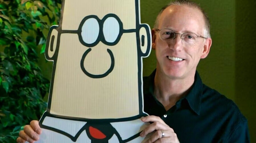 知名漫畫《呆伯特》作者病逝，終年68歲，特朗普致哀。(網上圖)