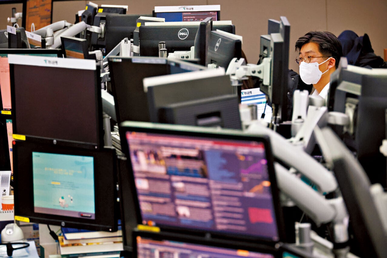 韓國股市去年狂飆逾七成，冠絕全球。 (資料圖片)