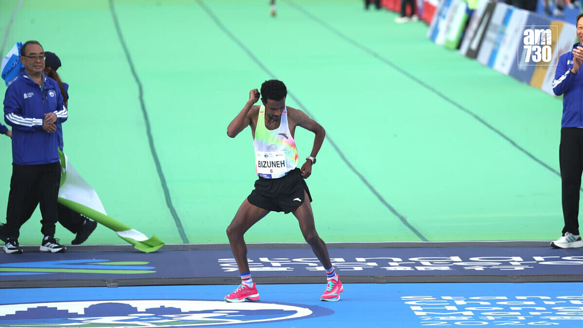 香港馬拉松1月18日舉行，跑手Bizuneh Melaku Belachew成為賽事男子冠軍。(林俊源攝)