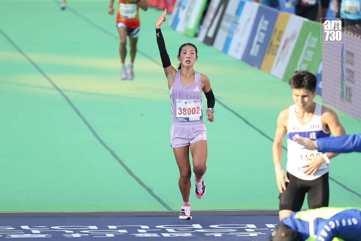 香港馬拉松1月18日舉行，參加全馬的羅映潮認為自己仍有很大進步空間。(林俊源攝)