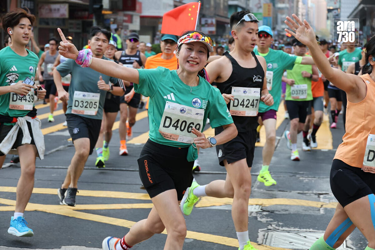 香港馬拉松1月18日舉行，全馬和半馬跑手會途經旺角。(鍾式明攝)