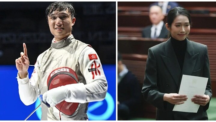 蔡俊彥與江旻憓在活動上碰面，他接受傳媒訪問時表示雖與對方「冇乜嘢講」，形容大家「各行各路，人各有志」，但讚賞對方好叻，「又做運動員又做議員」。(資料圖片)