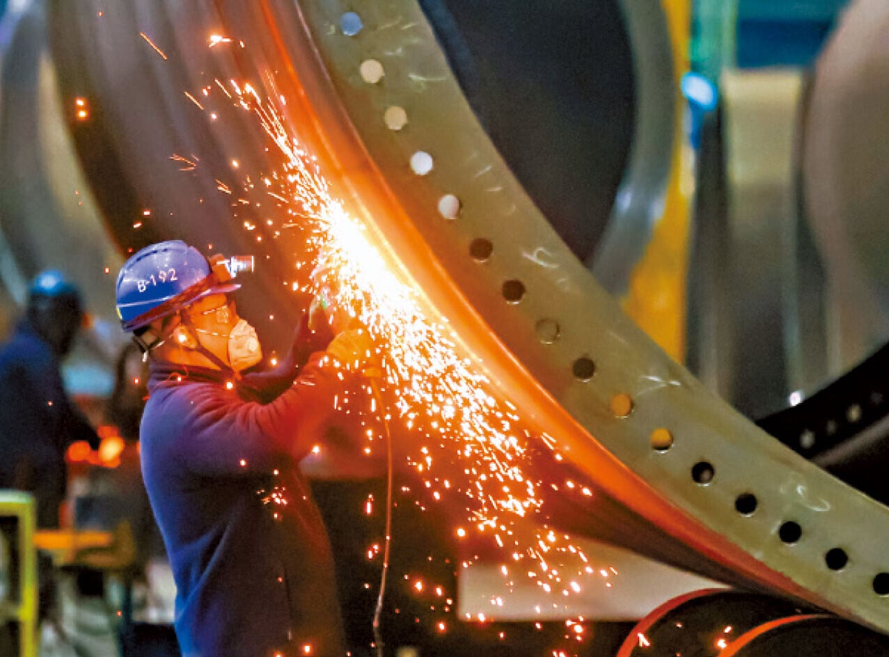 內地上季GDP升4.5%。(中新社)