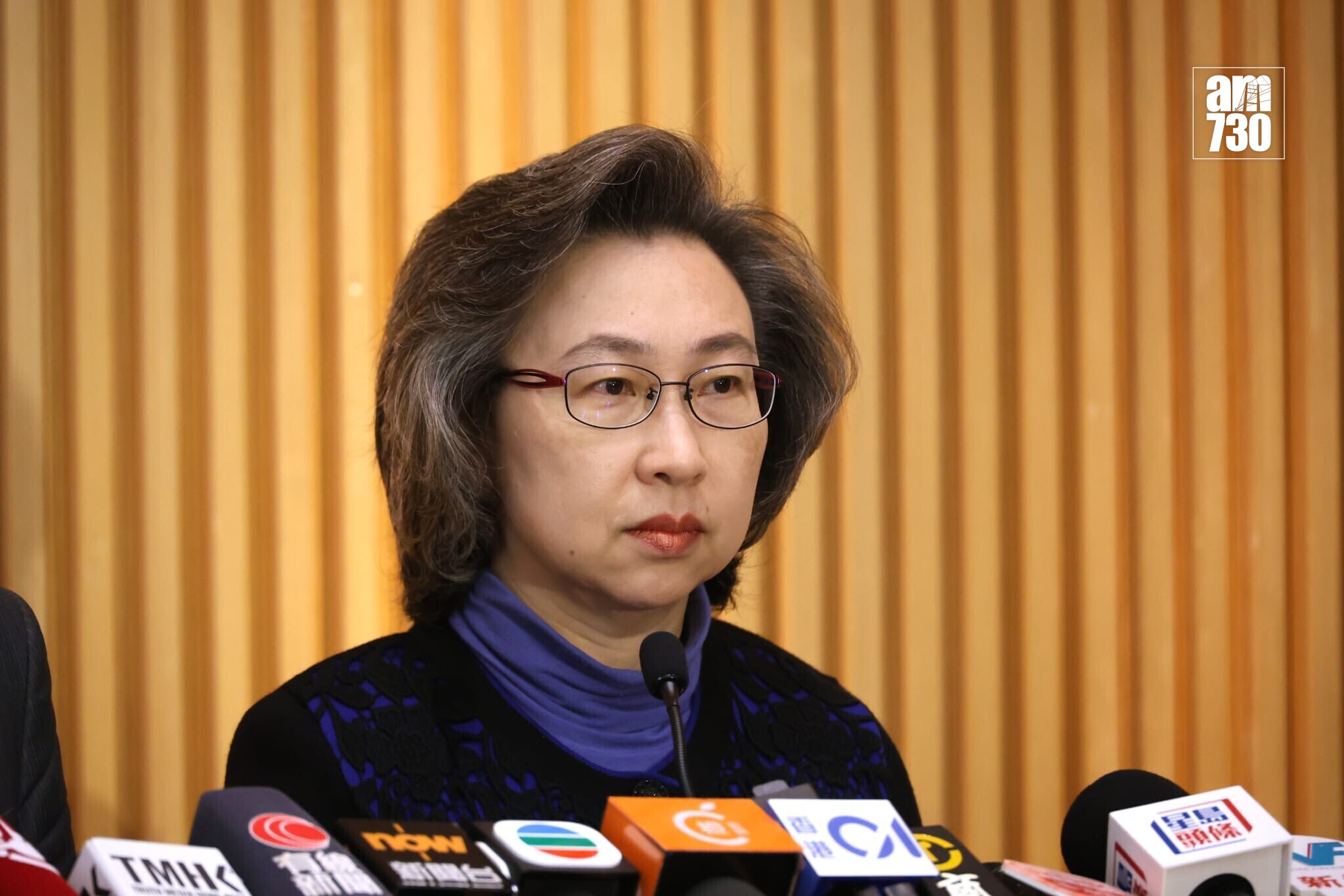 政府冒牌水｜楊何蓓茵：前物流署長陳嘉信無疏忽　但撤回向他頒授銀紫荊星章 (林俊源攝)