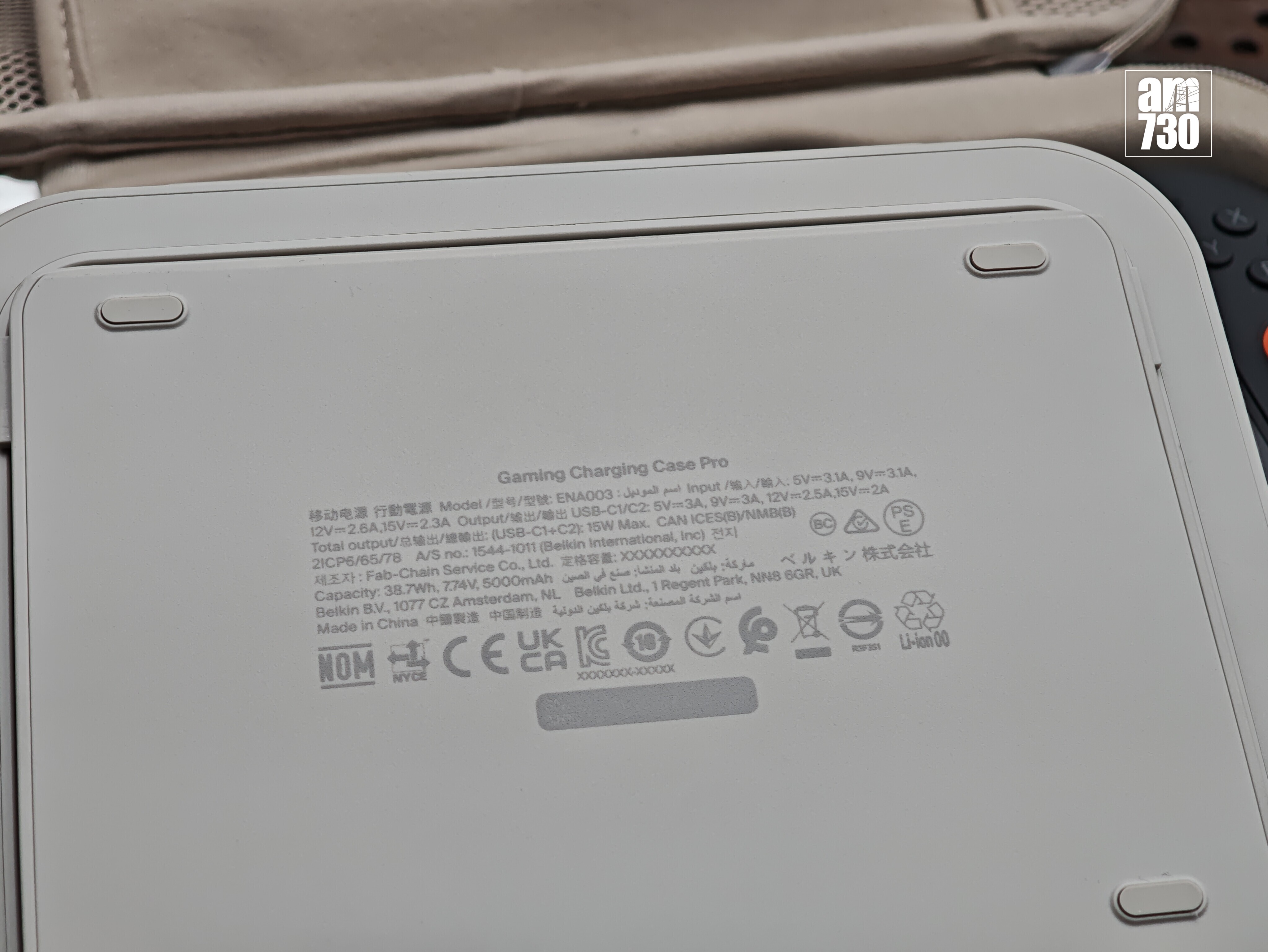 美國版本電池底部未有印上3C認證。