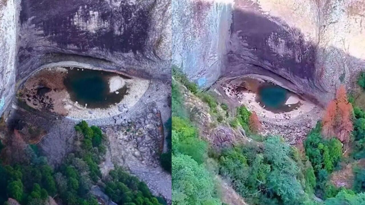 浙江「開龍眼」自然奇觀　雙眼皮眼神令網民驚嘆