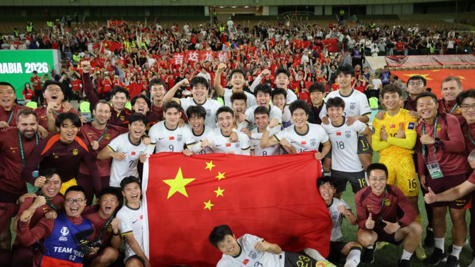 中國U23足球隊擊敗越南，史上首度晉身U23亞洲盃決賽。(新華社)