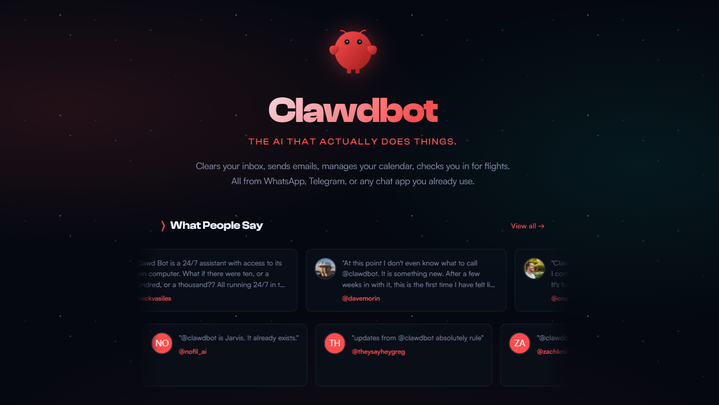 被譽為最強AI助理Clawdbot近日在矽谷爆紅。