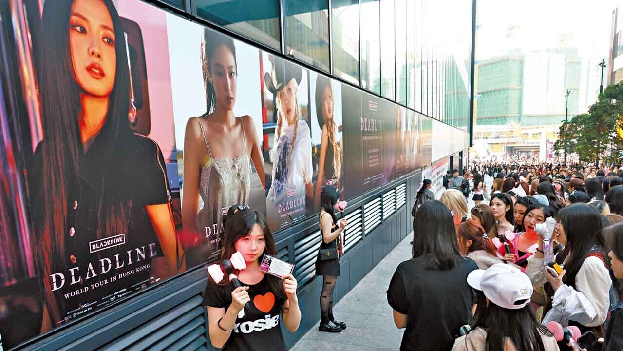 啟德零售館有多個應援熱點及打卡位，讓一眾粉絲朝聖。(林俊源攝)