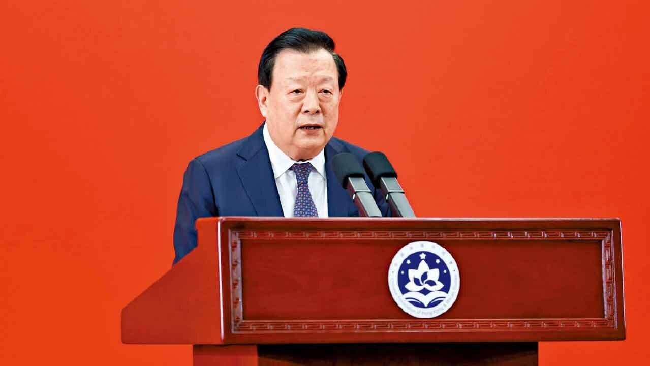 夏寶龍提出要做好國家「十五五」規劃對接。(港澳辦)