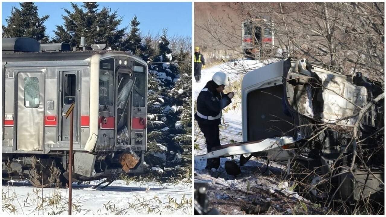 北海道列車貨車相撞1死8傷，傷者包括4名中國公民。(X)