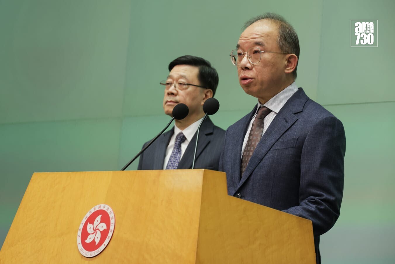 政制及內地事務局局長曾國衞指因前列腺癌指數持續上升，經治療後無甚改善，與家人及醫生商量後決定請辭(吳康琦攝)