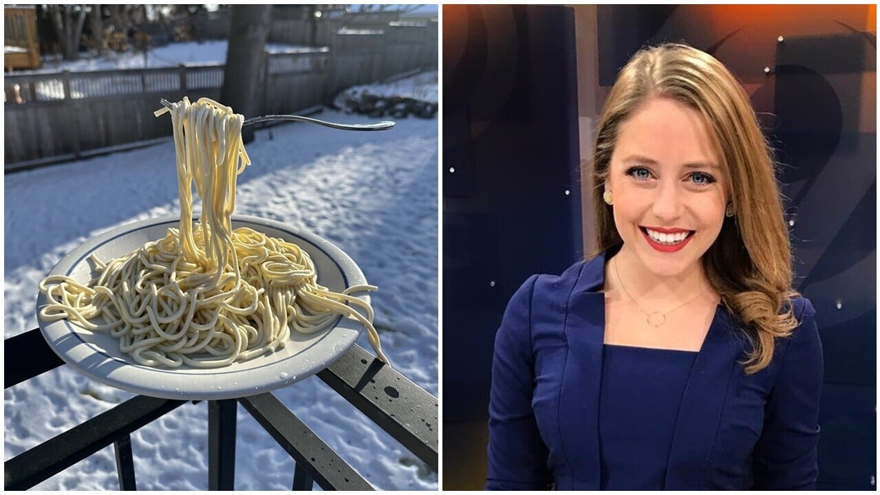 美國體感溫度低達-43度，前主播曬意大利粉懸空吸睛952萬次。(X)