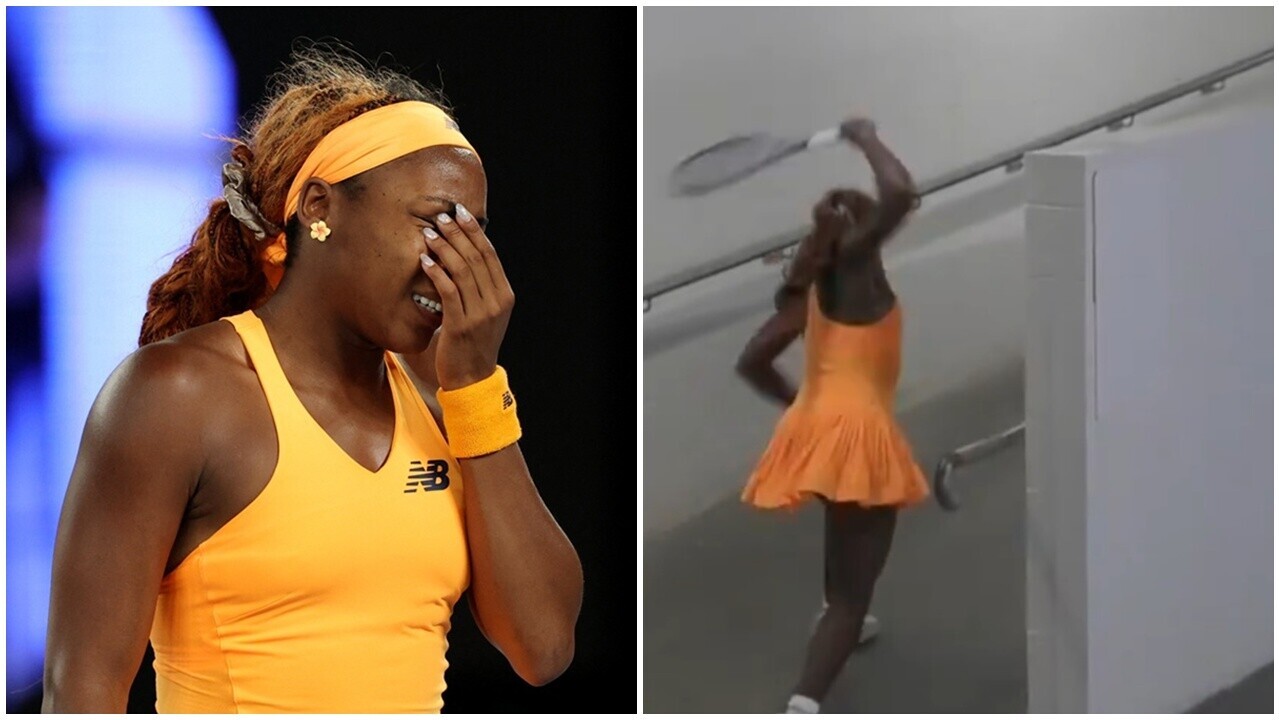 高芙怒摔球拍遭直播5秒，不滿私隱曝光。