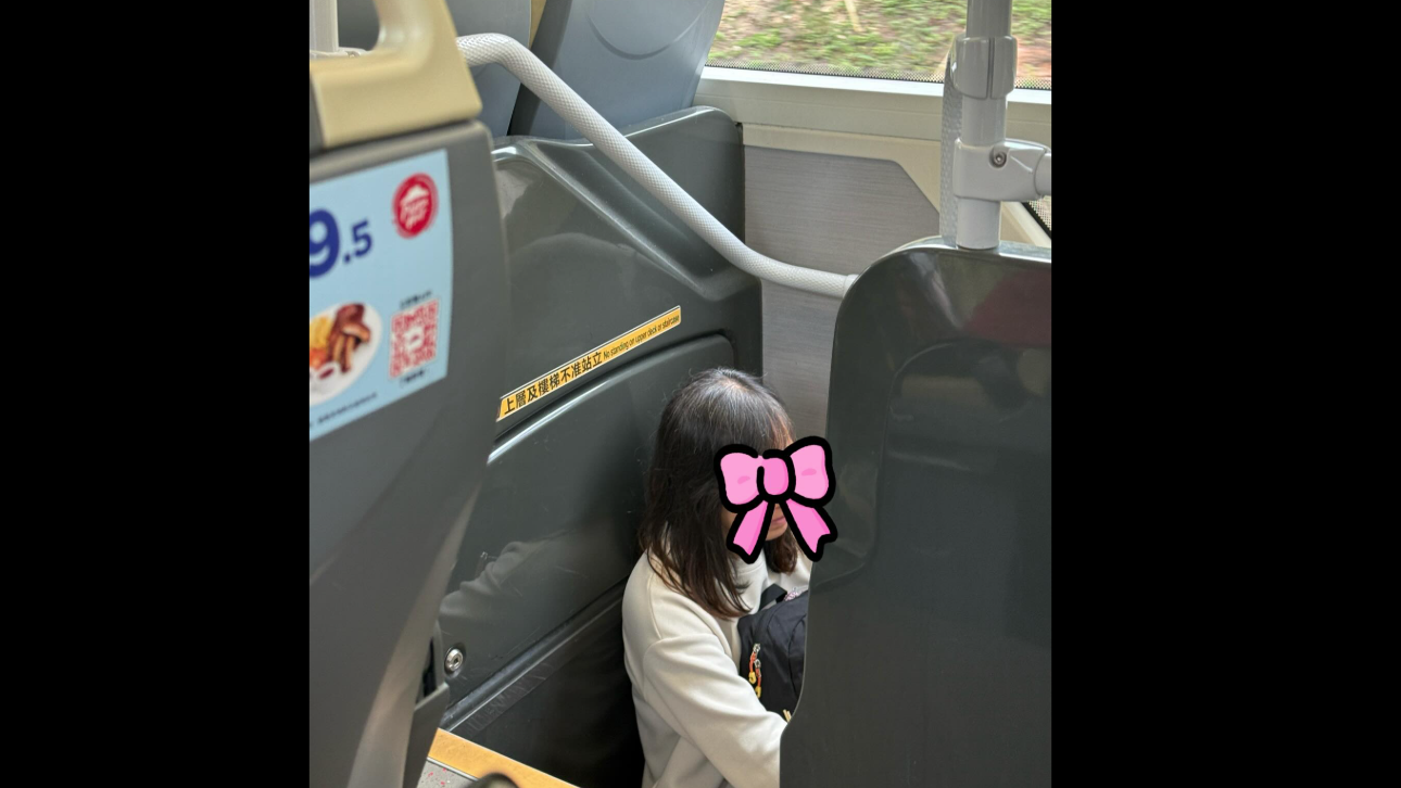 巴士戴安全帶規例實施，女乘客寧坐樓梯指逼不得已(Threads圖片)