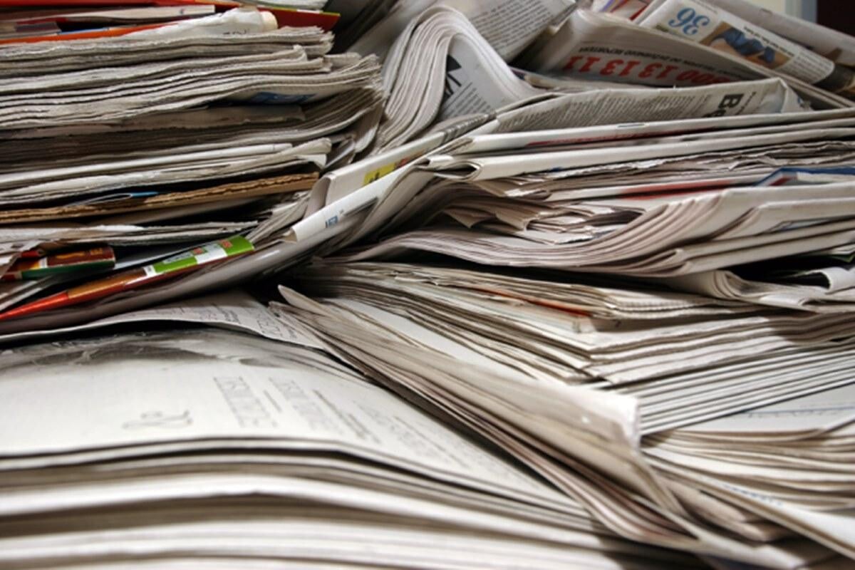 舊報紙可以用來循環再用。