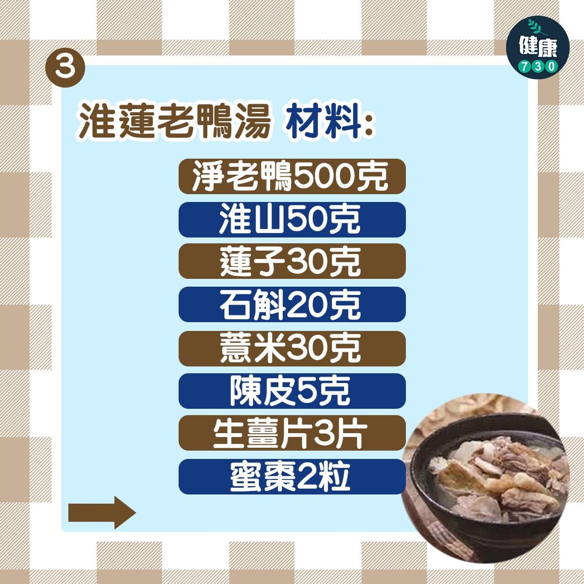 淮蓮老鴨湯材料