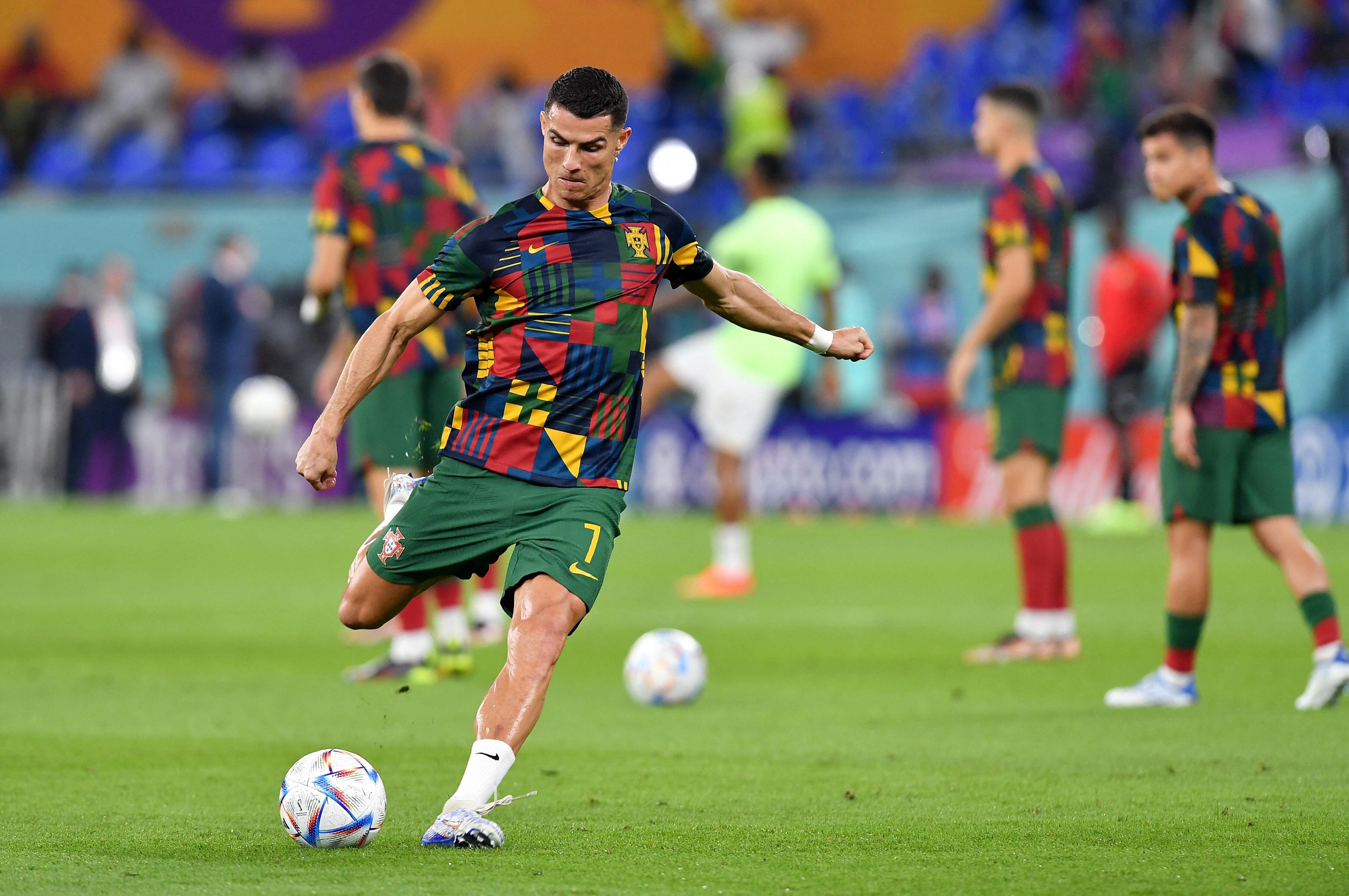 正在熱身的C朗拿度。（路透社）