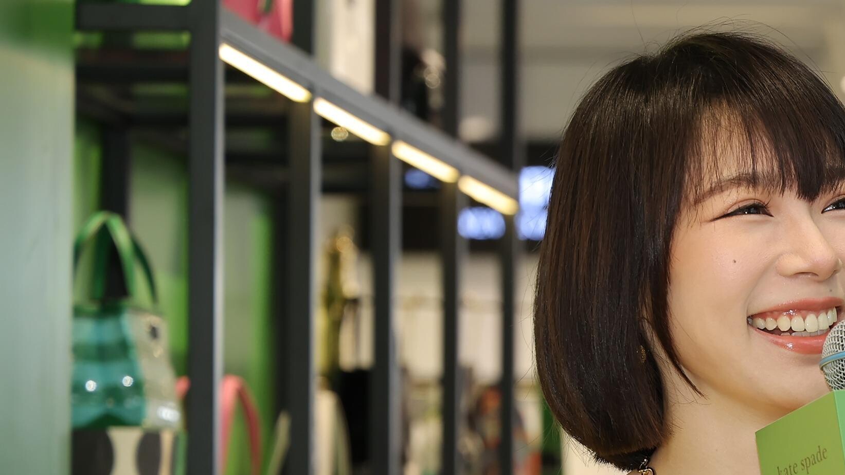 林明禎為kate spade Green Box香港站快閃店擔任揭幕嘉賓。