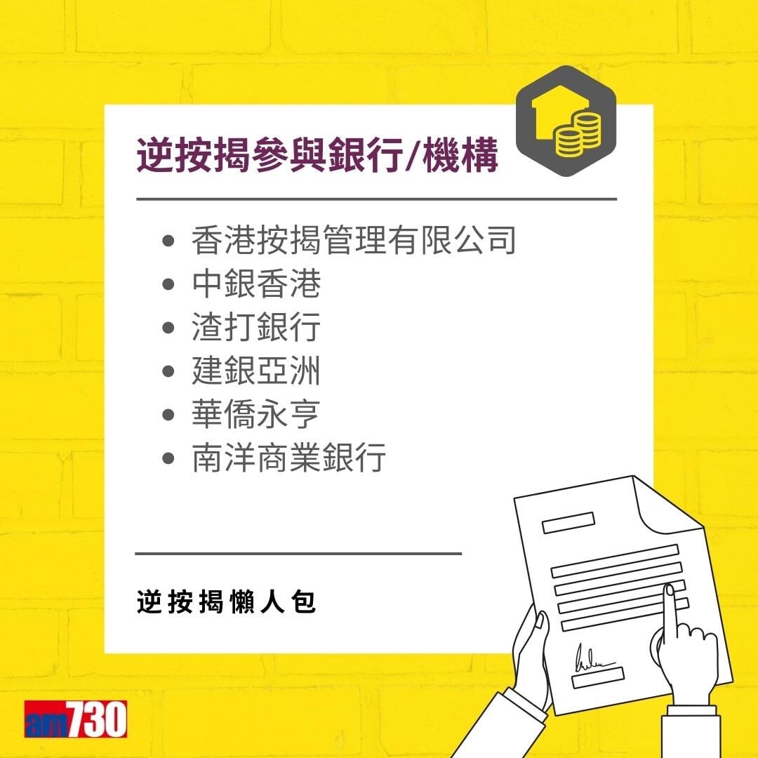 逆按揭|安老按揭申請資格(am730製圖)