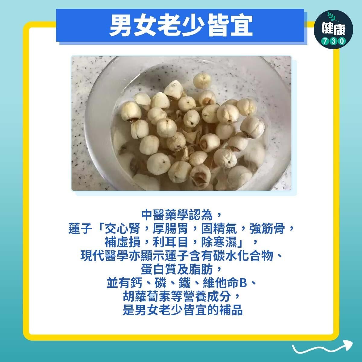 健脾去濕｜蓮子薏仁茶食譜（am730製圖）