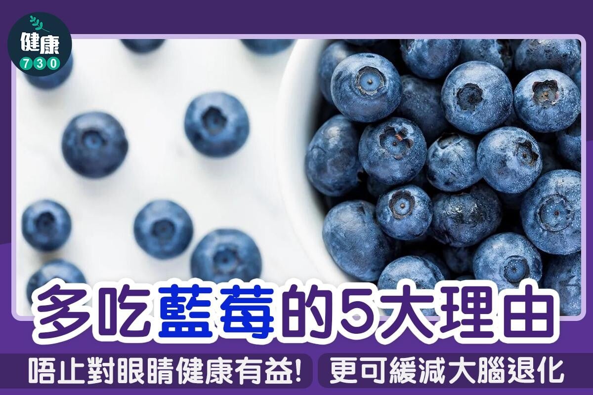 藍莓功效包括預防癌症及心臟病等(am730製圖)