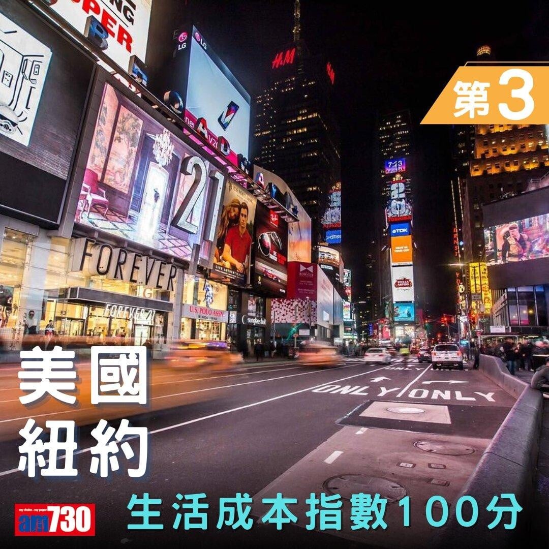 全球生活成本2023|新加坡蘇黎世並列首位,香港全球排第幾?(am730製圖)