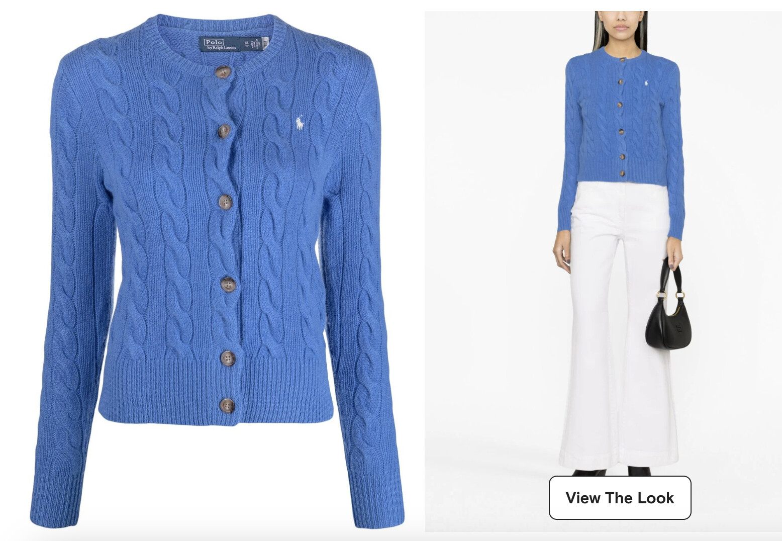 雙11優惠｜Polo Ralph Lauren cable-knit wool-cashmere cardigan  特價：$1,313；原價：$1,750