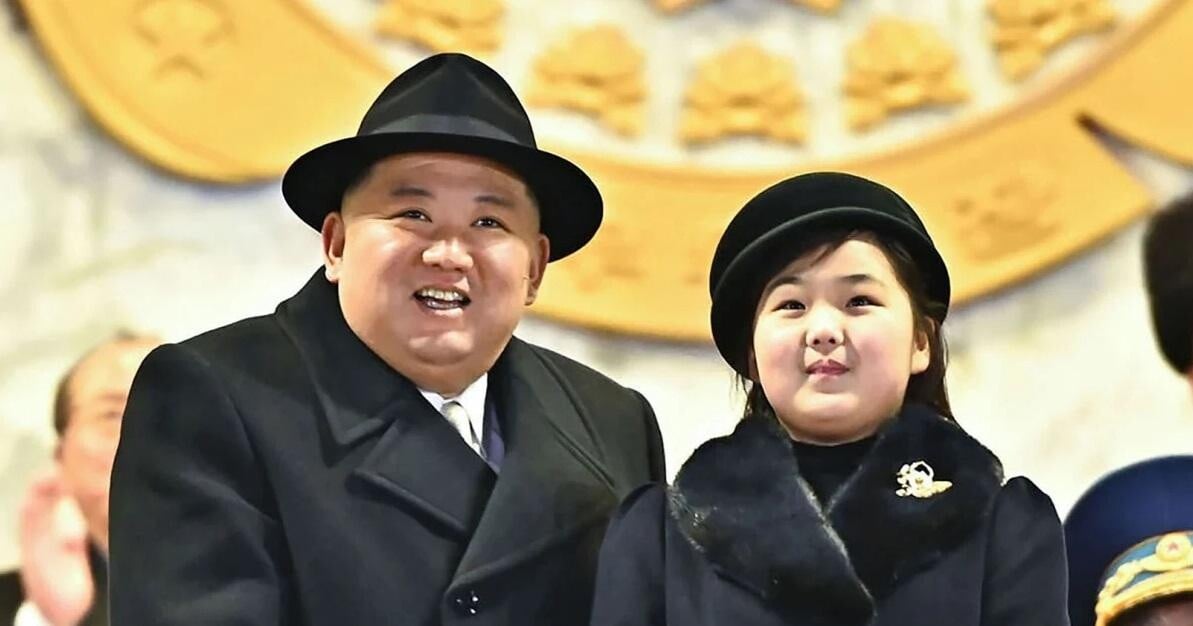 金正恩與女兒金主愛。(資料圖片)