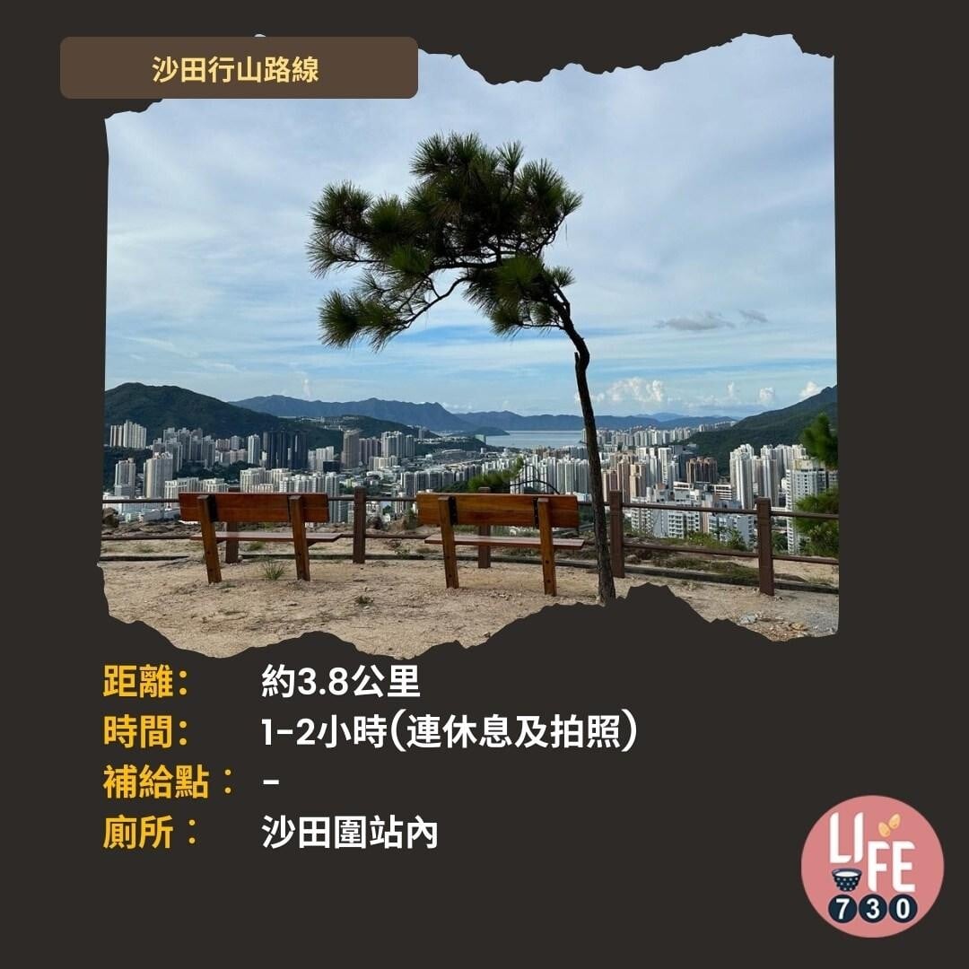 沙田行山|蝌蚪坪輕鬆登頂 周末拍拖親子樂好去處(am730製圖)