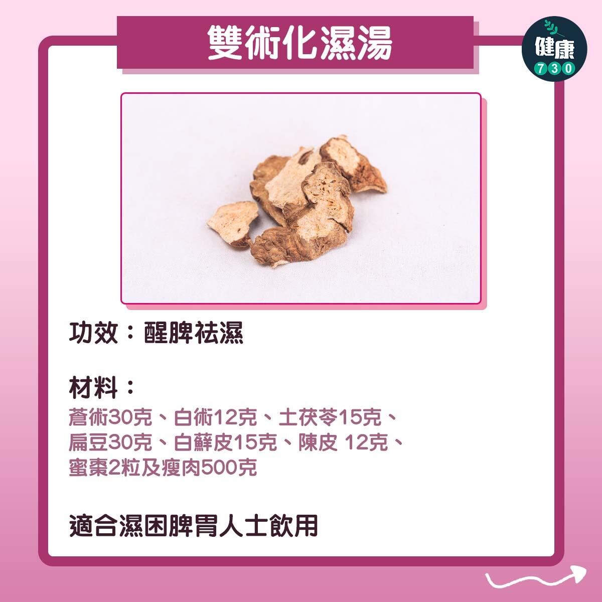 春天湯水｜雙術化濕湯及老黃瓜茯苓扁豆湯去濕（am730製圖）