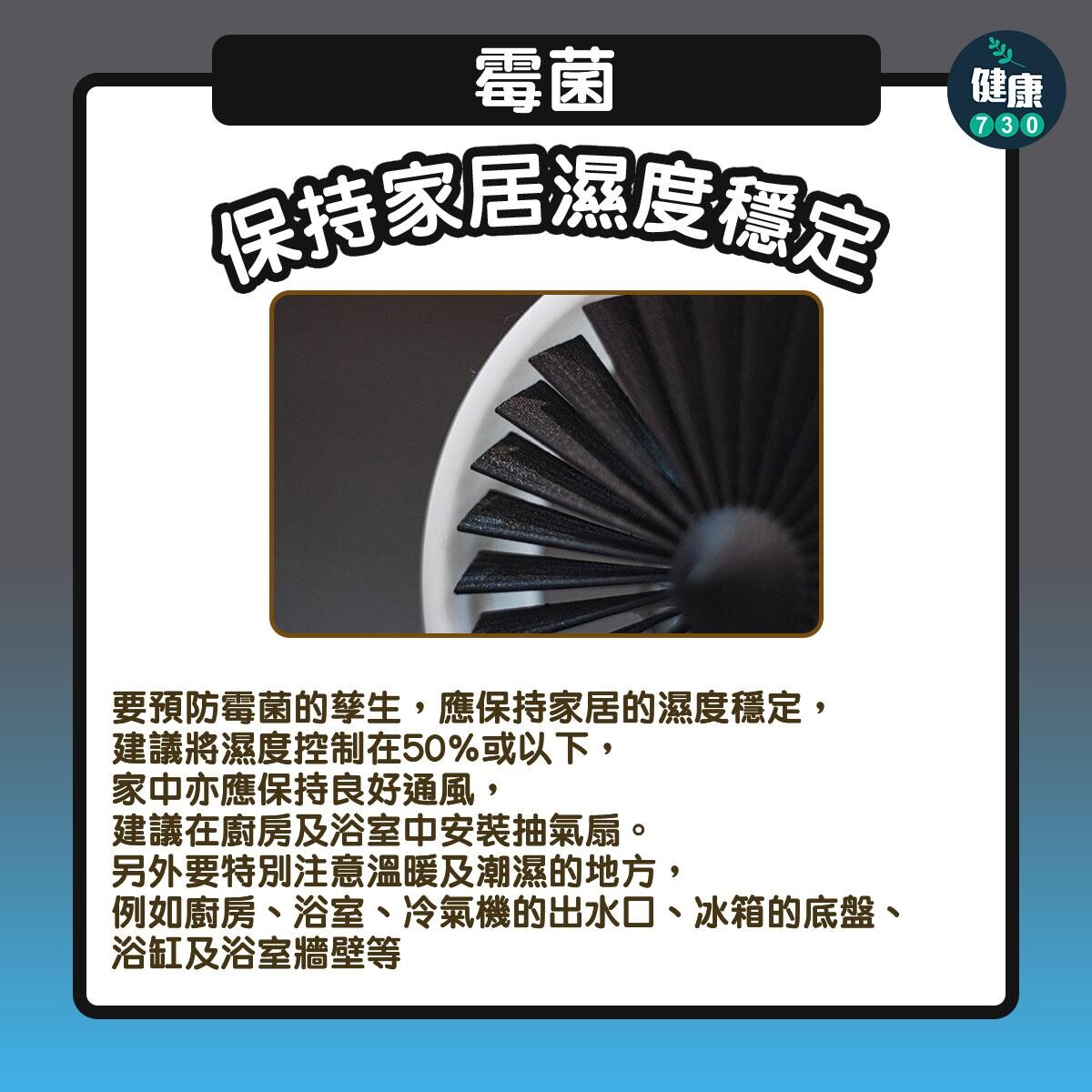 潮濕天氣或引起過敏及哮喘,預防霉菌方法(am730製圖)
