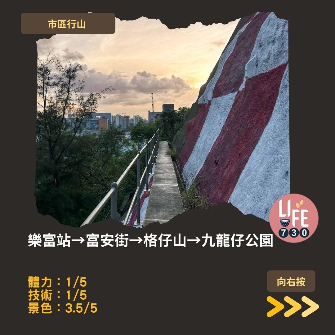 格仔山行山︱樂富半小時登頂 九龍睇日落好去處(am730製圖)