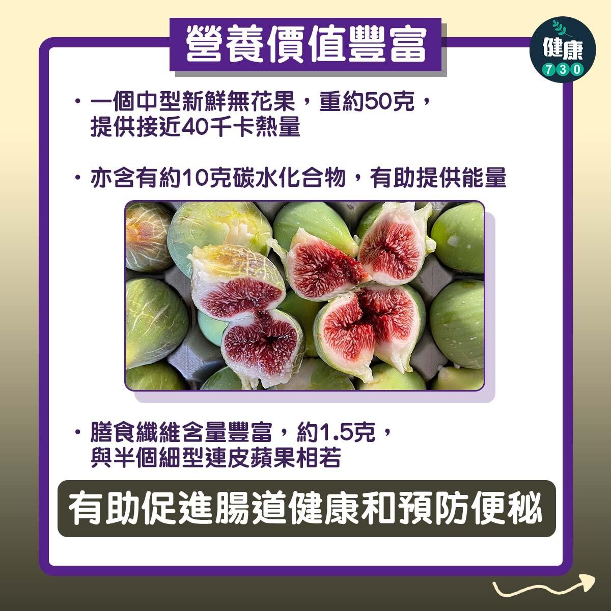 無花果功效及營養價值,有助促進腸道健康和預防便秘(am730製圖)
