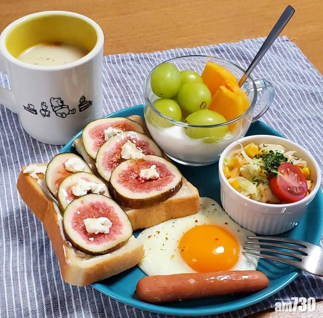 無花果配上其他食品便能變成一頓豐富的早餐。