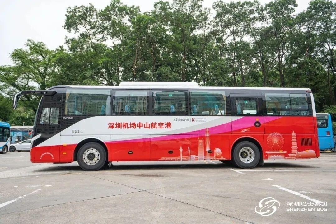 深中通道關通當天,跨市巴士隨步通車。(圖片來源:深圳巴士集團)