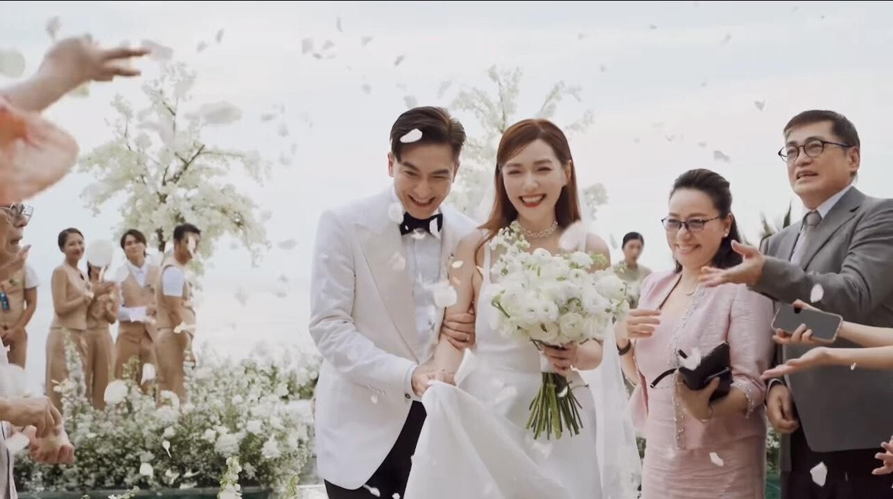 馬國明湯洛雯結婚一周年 。