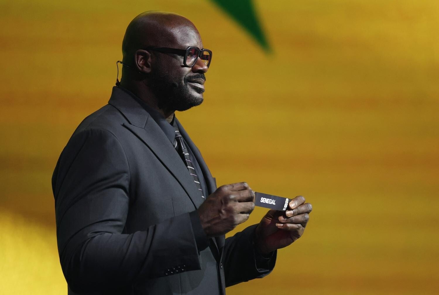 NBA名人堂的奧尼爾出席抽籤。(路透社)