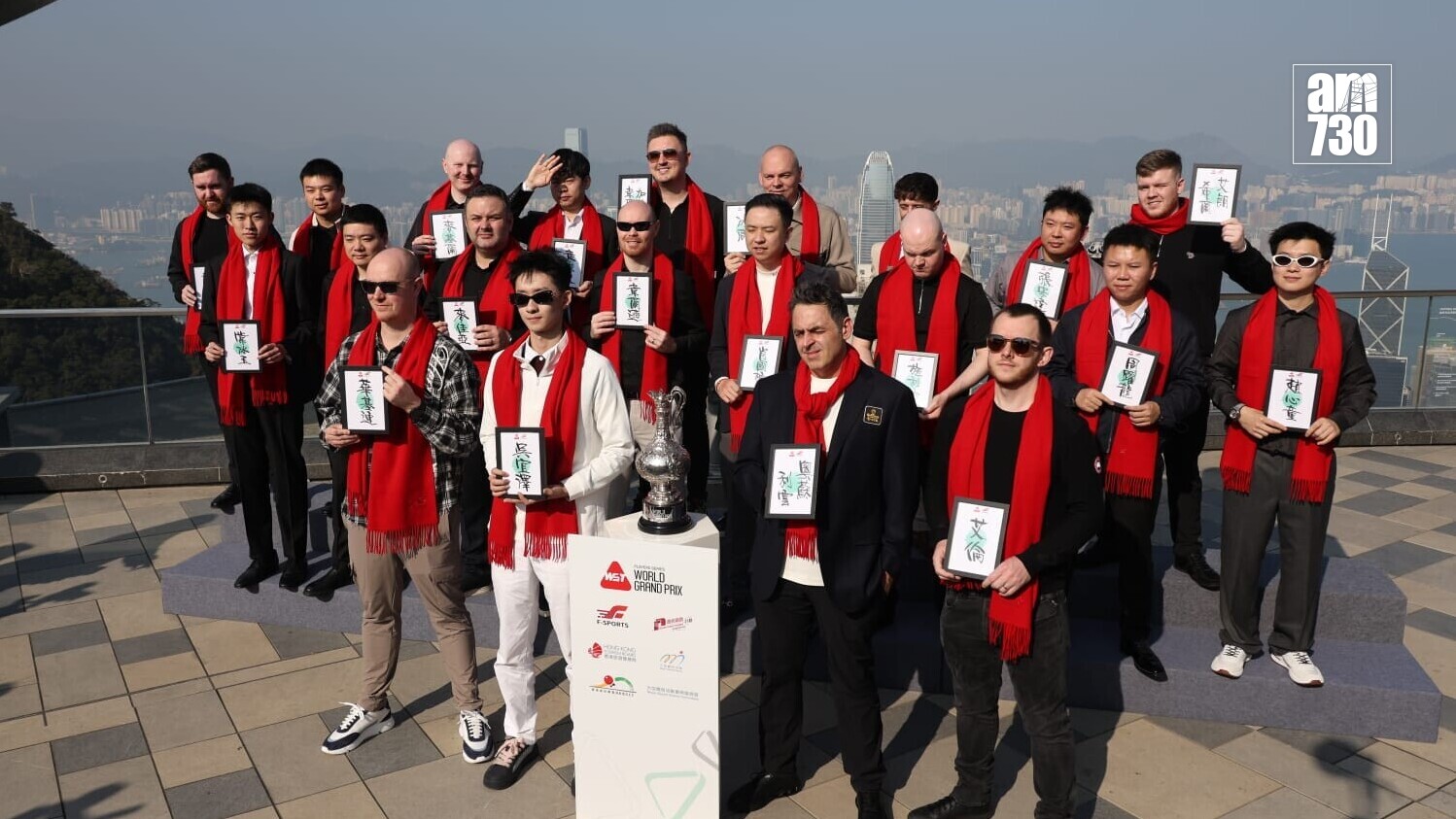 世界桌球大獎賽將於2月3日至8日再度於香港上演，賽會今午為球手舉辦歡迎儀式。（林俊源攝）