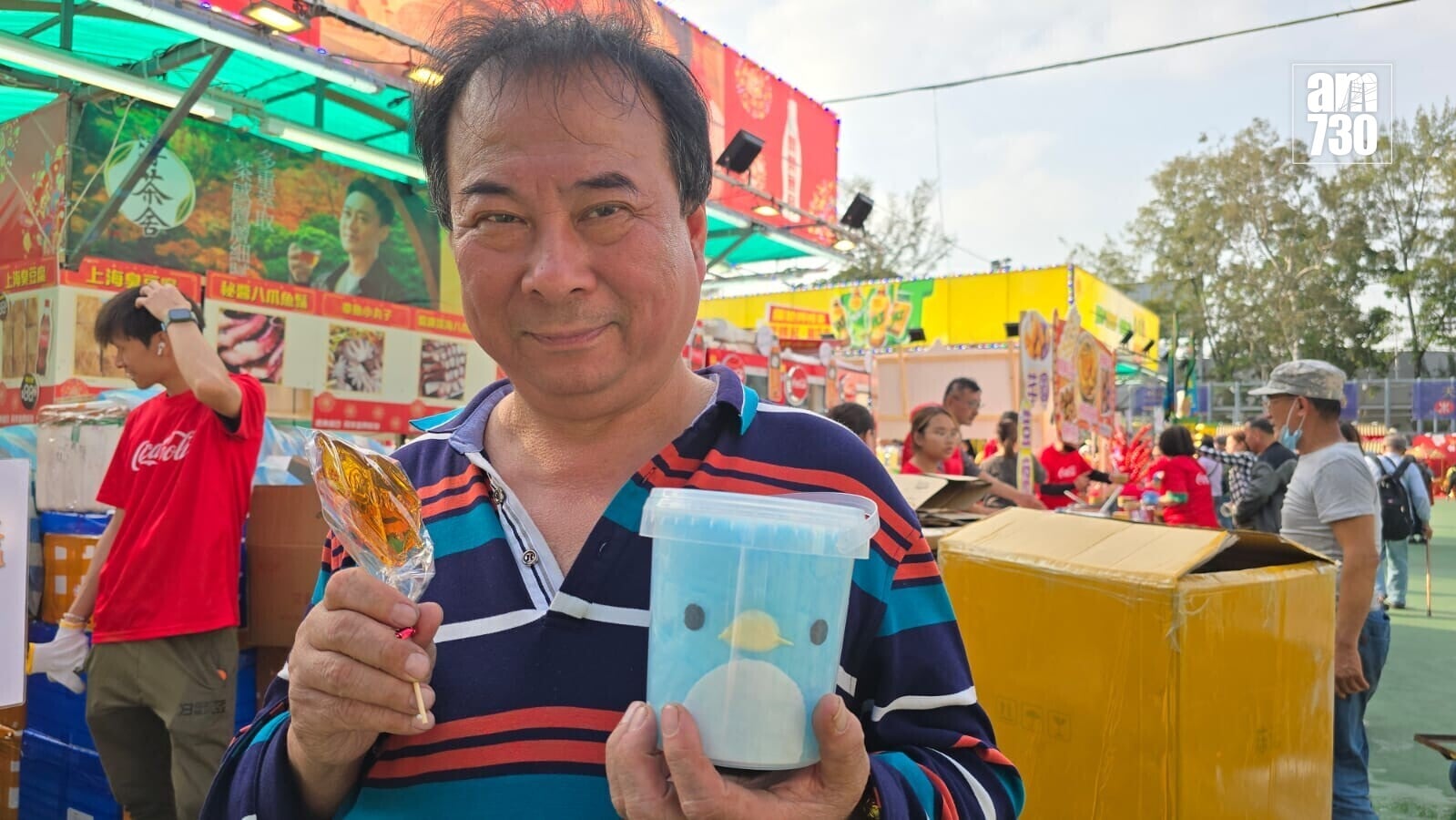 快餐檔檔主許先生。(林俊源攝)