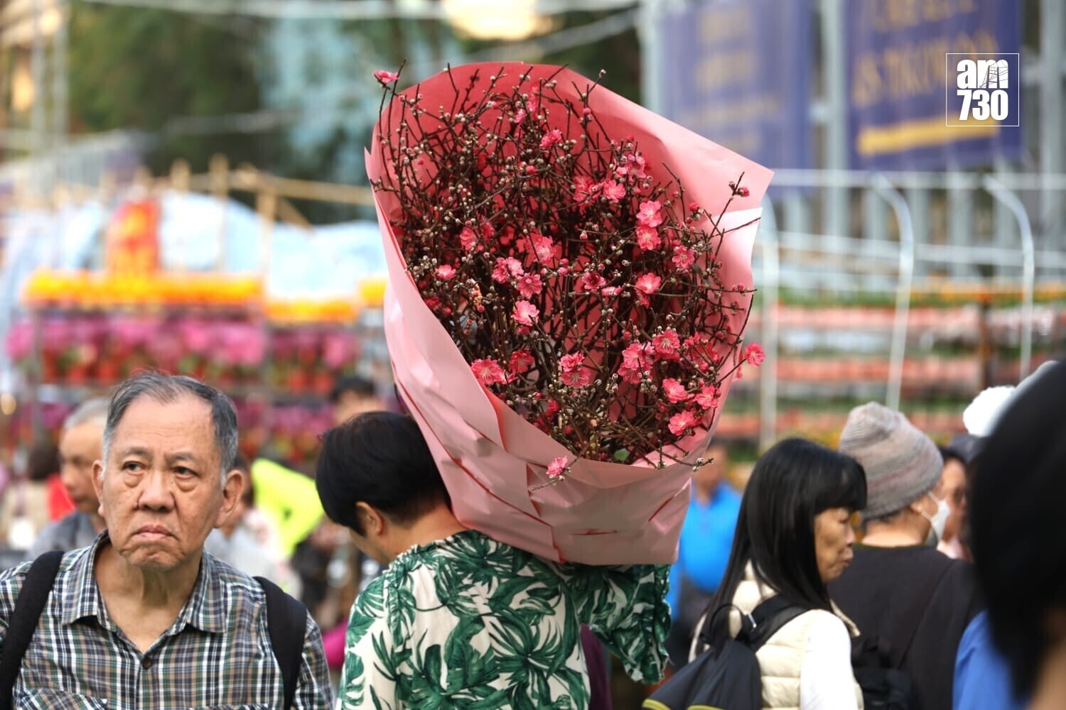 維園年宵開鑼。(林俊源攝)
