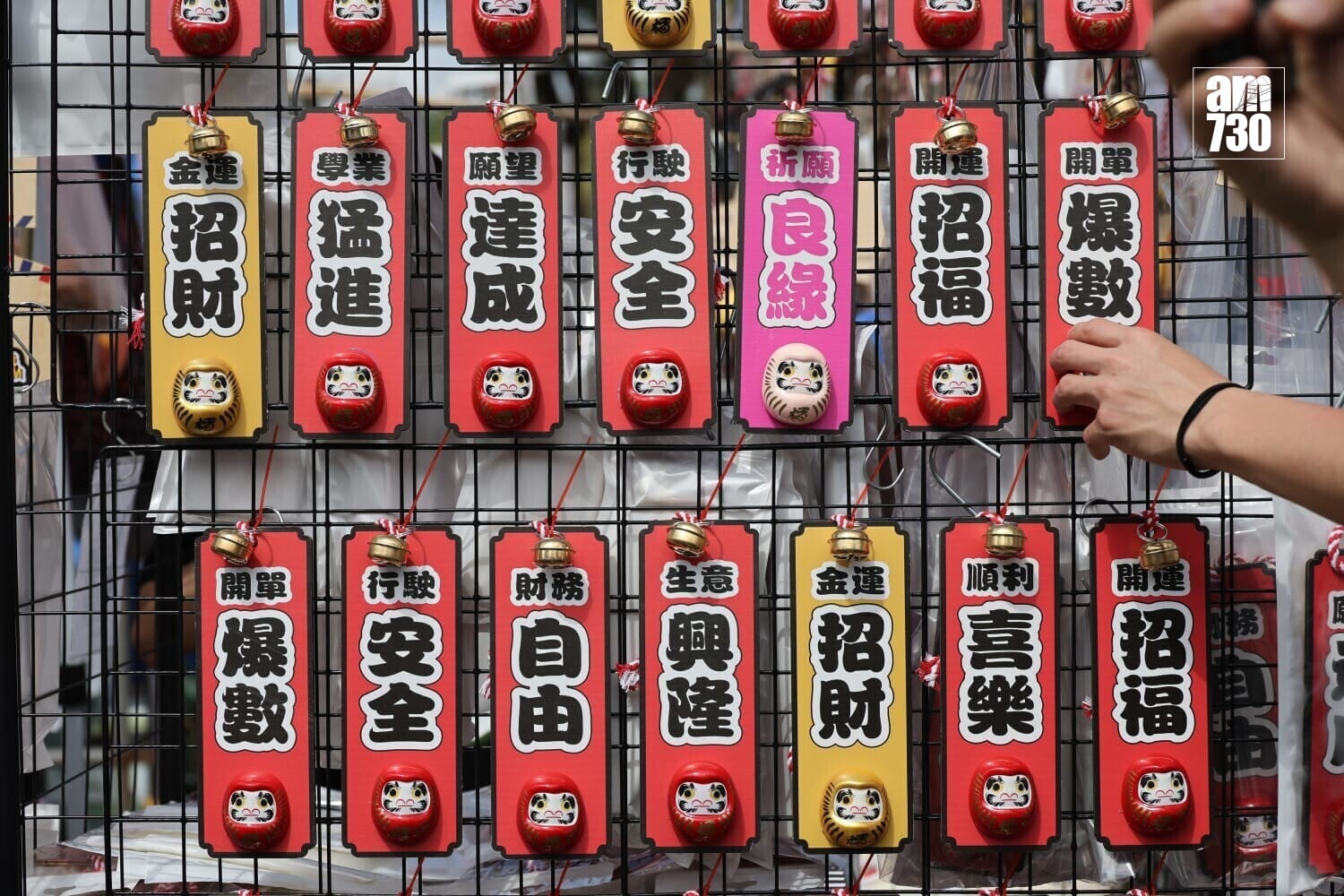 年宵花市人流暢旺 檔主:旺丁不旺財 (周令知攝)