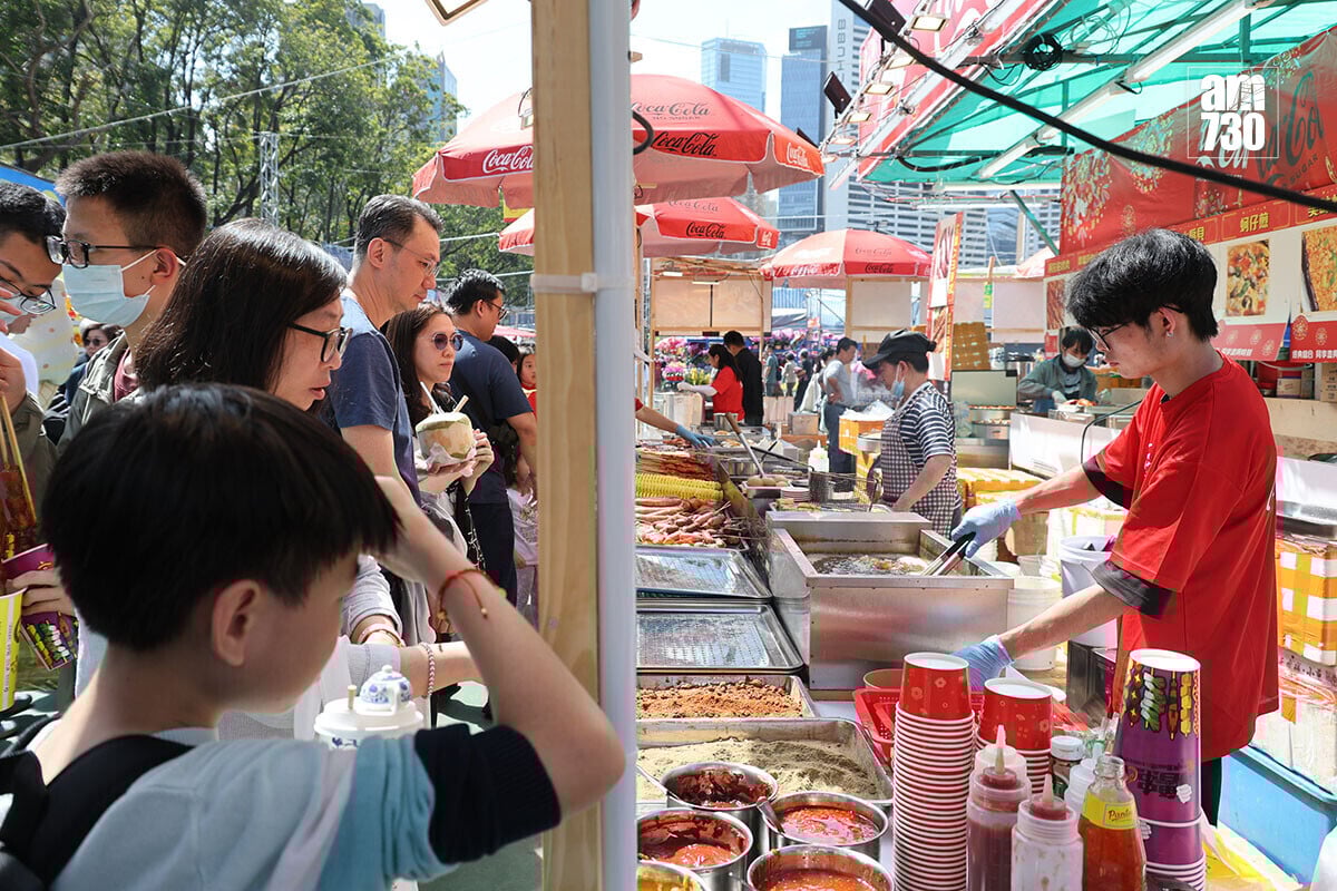 維園年宵由年廿四開放至年初一早上。(周令知攝)