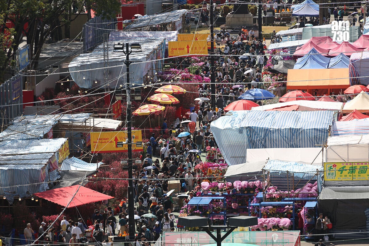 維園年宵由年廿四開放至年初一早上。(周令知攝)