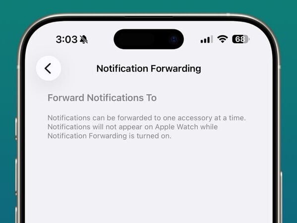 歐盟地區iOS 26.3「通知轉發」設定,可使用Apple Watch以外的手錶收到通知。