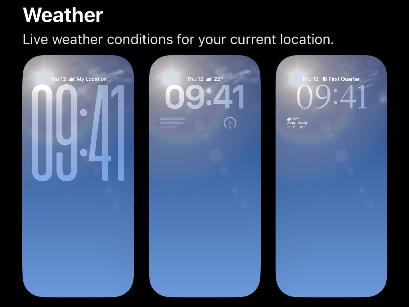 iOS26.3新增了3款「天氣」壁紙選項。